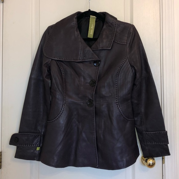 Soïa & Kyo Purple Leather Jacket - Picture 3 of 7